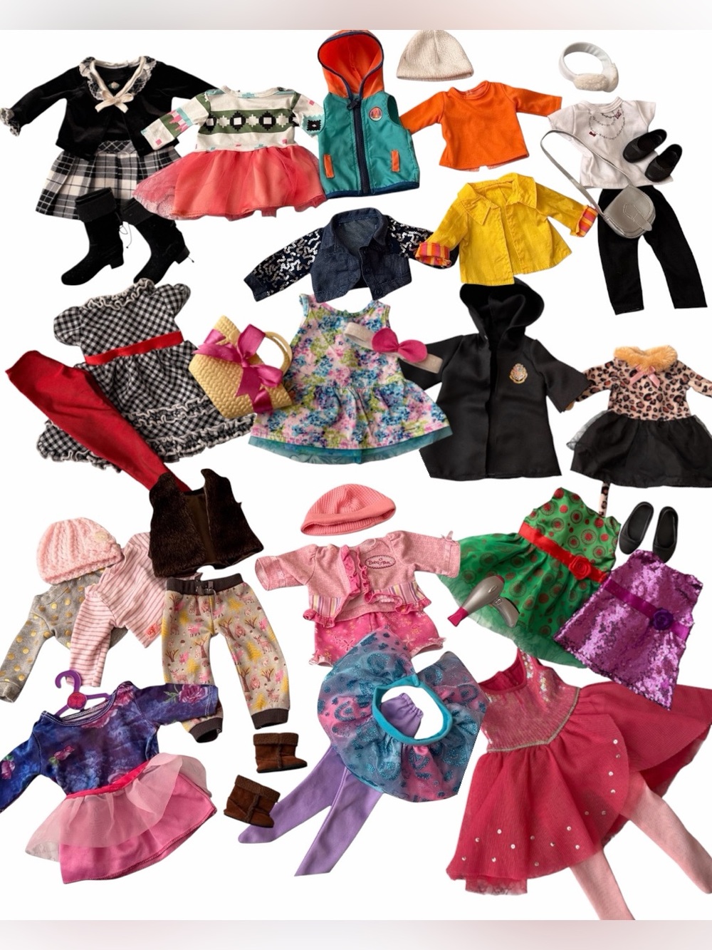 Mixed Doll Clothing Accessories Collection for 18”American Girl Our Generation